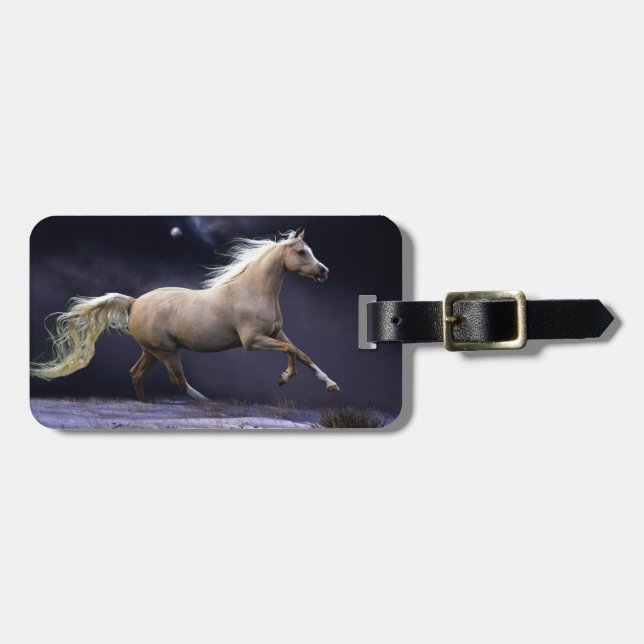 Running Horse Luggage Tag (Front Horizontal)
