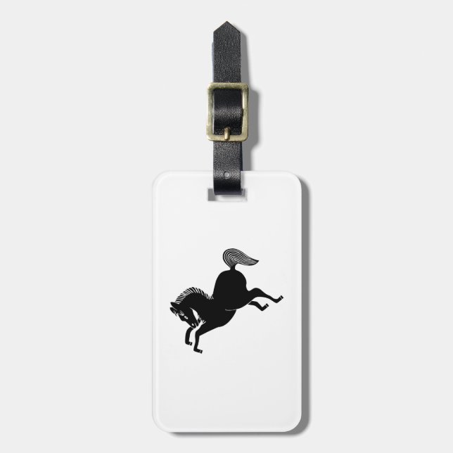 Running horse luggage tag (Front Vertical)
