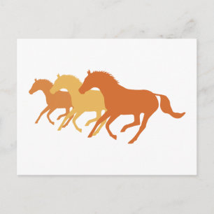 Running Horse (Orange) Postcard