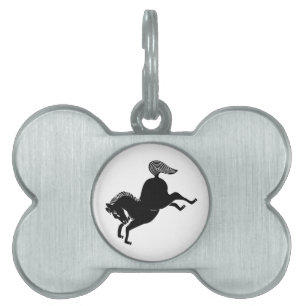 Running horse pet tag