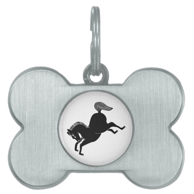 Running horse pet tag (Front)