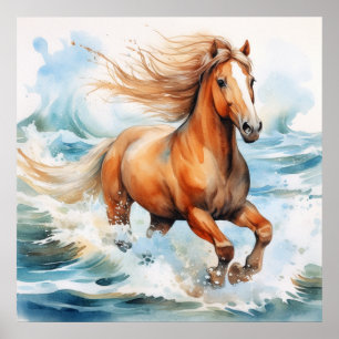 Running Horse Poster