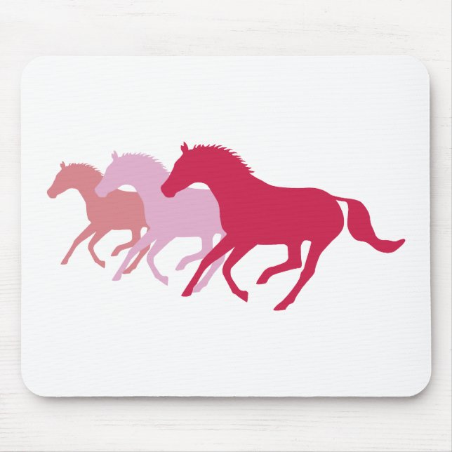 Running Horse (Red) Mouse Pad (Front)