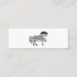 Running horse silhouette - Choose background color Mini Business Card