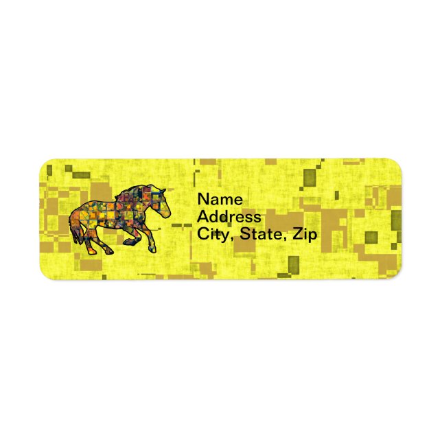 RUNNING HORSE SQUARED Address Label Return Address Label (Front)