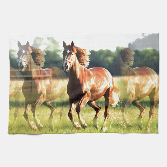 Running Horse Tea Towel (Horizontal)
