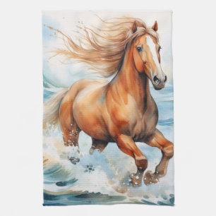 Running Horse Tea Towel
