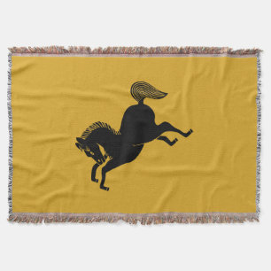 Running horse throw blanket