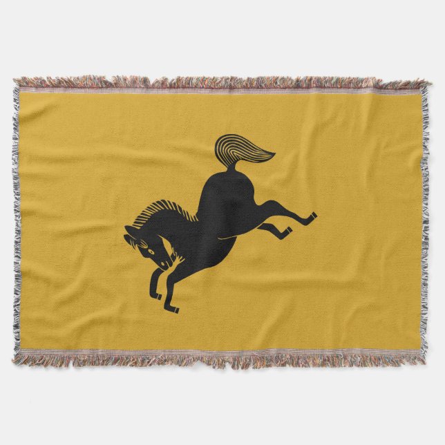 Running horse throw blanket (Front)