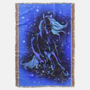 Running Horse Throw Blanket