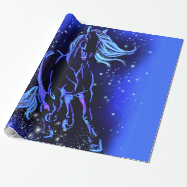 Running Horse Wrapping Paper (Unrolled)