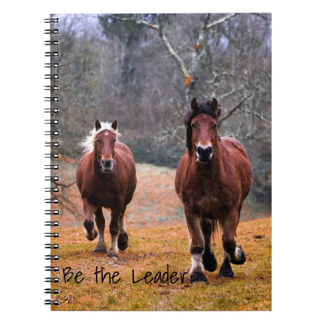 Running Horses Be The Leader Notebook (Front)