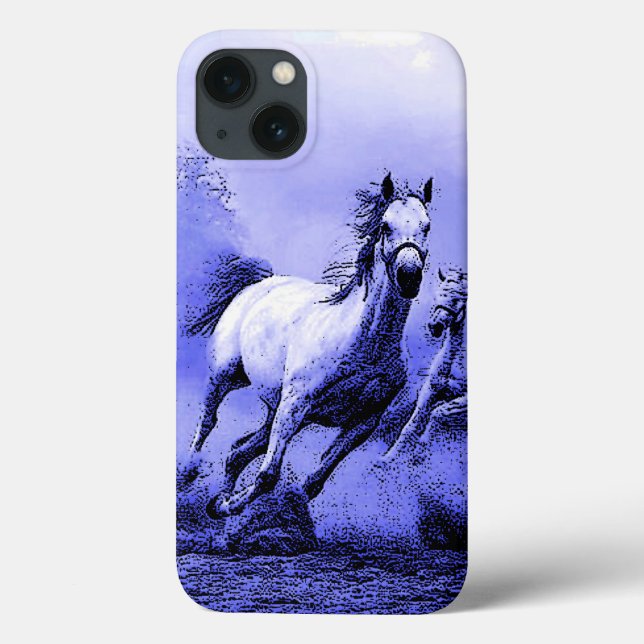 Running Horses & Blue Moonlight Case-Mate iPhone Case (Back)