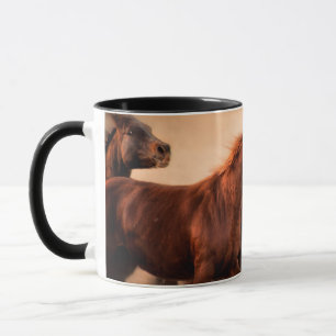 Running horses, blur and flying manes mug