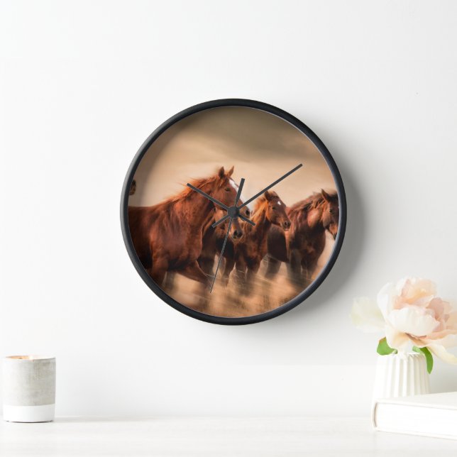 Running Horses Clock (Home)