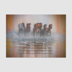 Running Horses Decoupage Tissue Paper