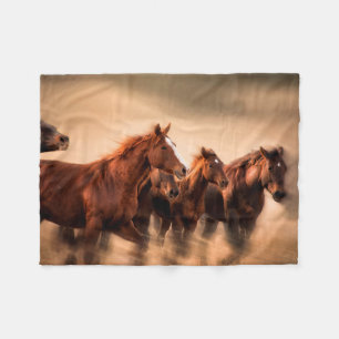 Running Horses Fleece Blanket