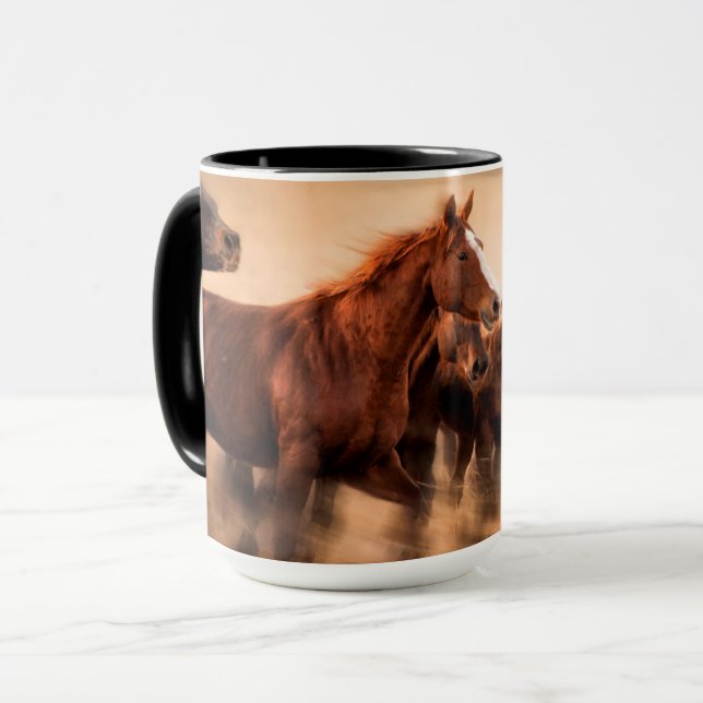 Running Horses Mug (Front Left)