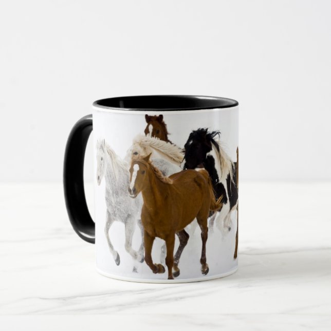 Running Horses on The Hideout Ranch Mug (Front Left)