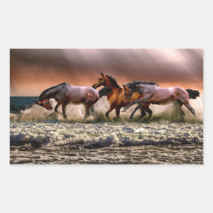 Running horses stickers