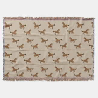 Running Horses Throw Blanket
