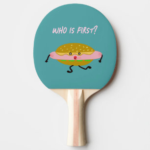 Running hotdog ping pong paddle
