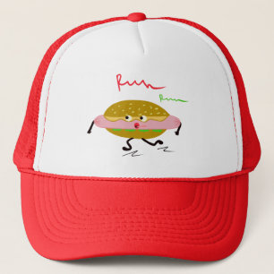 Running hotdog  trucker hat