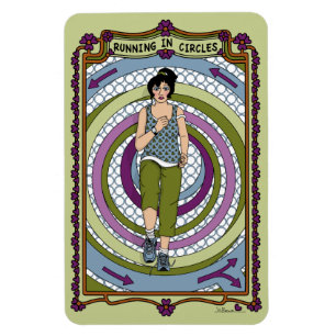 Running in Circles_A_4x6 Refrigerator Magnet