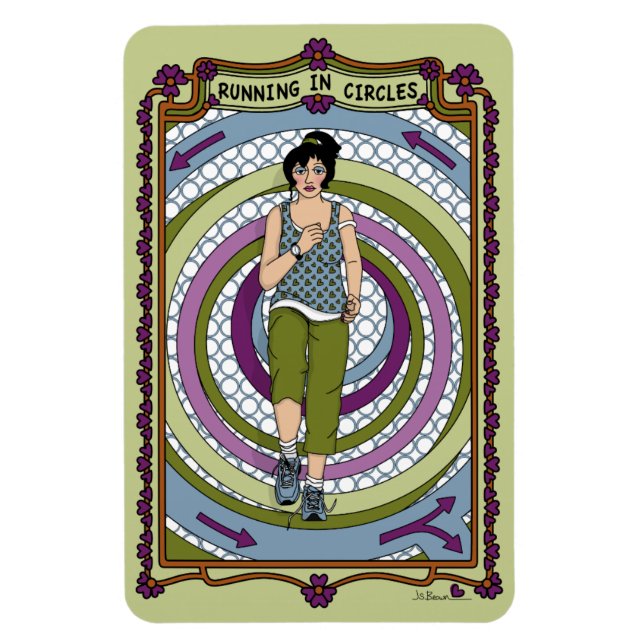Running in Circles_A_4x6 Refrigerator Magnet (Vertical)