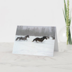 Running in the snow card