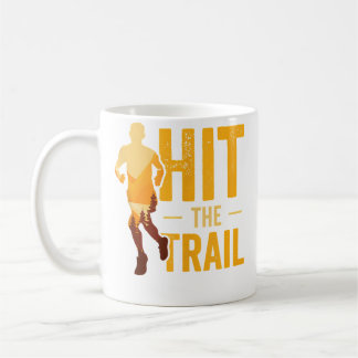 Running In Woods Trail Running Runner Jogging Jogg Coffee Mug