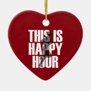 Running Is Happy Hour Ceramic Ornament
