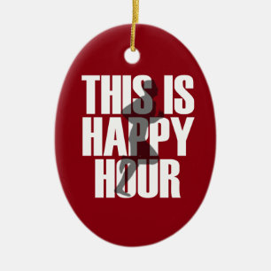 Running Is Happy Hour Ceramic Ornament