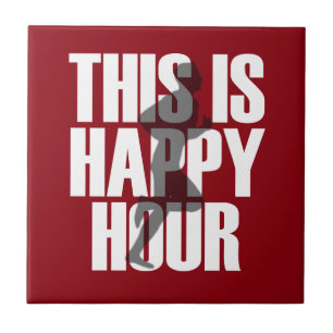 Running Is Happy Hour Ceramic Tile