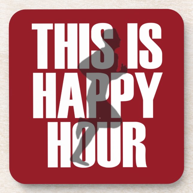 Running Is Happy Hour Coaster (Front)