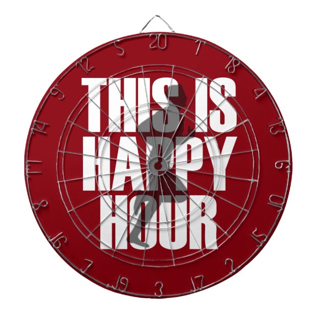 Running Is Happy Hour Dartboard (Front)