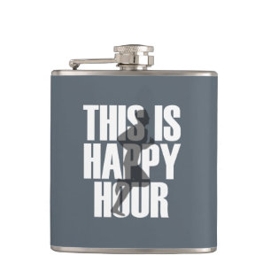 Running Is Happy Hour Hip Flask