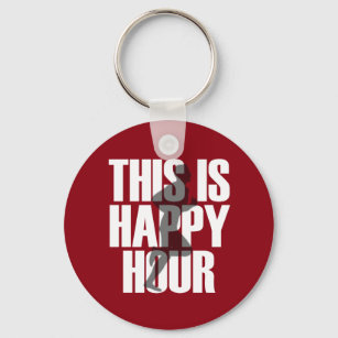 Running Is Happy Hour Key Ring
