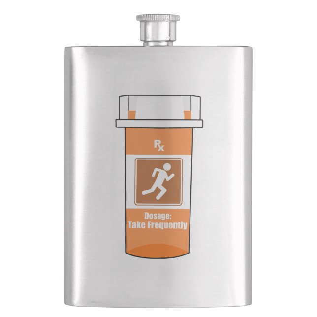 Running Is My Drug Hip Flask (Front)
