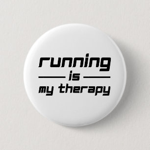 Running Is My Therapy 6 Cm Round Badge