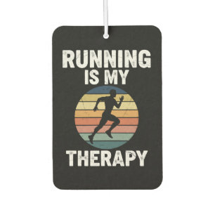 Running Is My Therapy Car Air Freshener