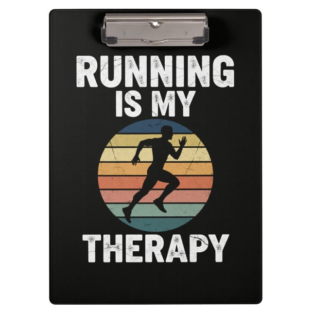 Running Is My Therapy Clipboard (Front)