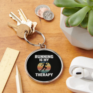 Running Is My Therapy Key Ring