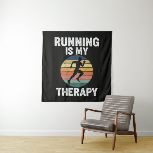 Running Is My Therapy Tapestry