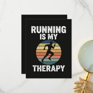 Running Is My Therapy Thank You Card