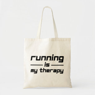 Running Is My Therapy Tote Bag