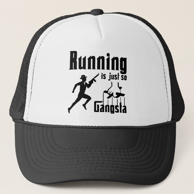 Running is so Gangsta Trucker Hat (Front)