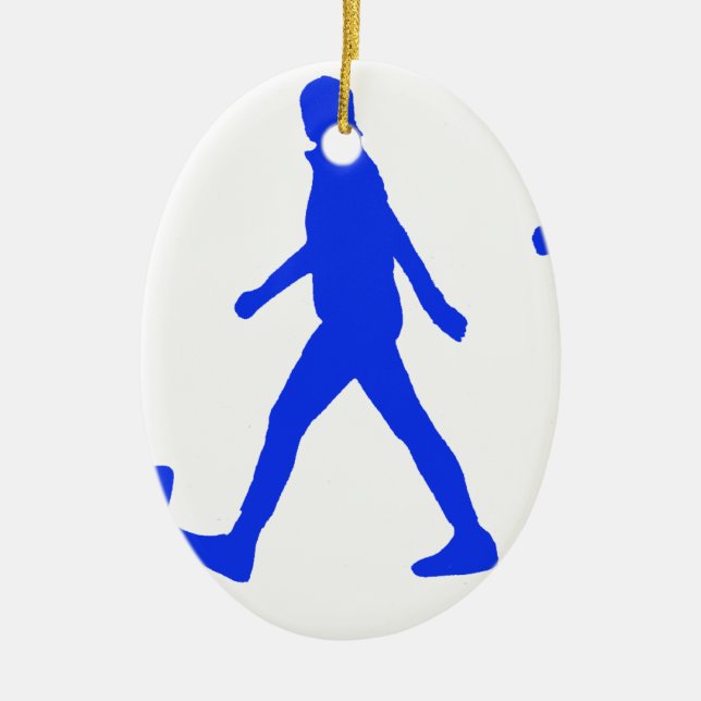 Running Jogging Work Out Ceramic Ornament (Front)