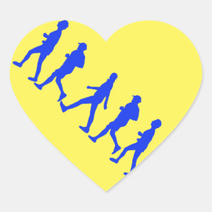 Running Jogging Work Out Heart Sticker