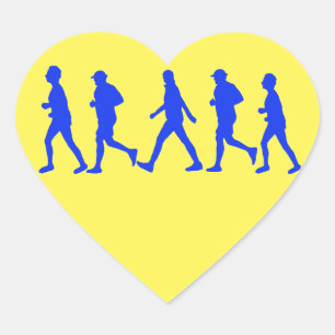 Running Jogging Work Out Heart Sticker
